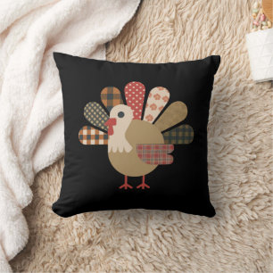 Herfst Patchwork Quilted Kalkoen Thanksgiving Kussen