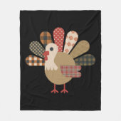 Herfst Patchwork QuiltedTurkije Thanksgiving Fleece Deken (Voorkant)