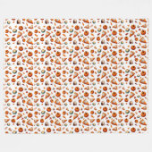 Herfst Patroon Fleece Deken (Voorkant (Horizontaal))