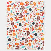 Herfst Patroon Fleece Deken (Voorkant)