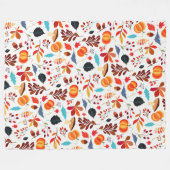 Herfst Patroon Fleece Deken (Voorkant (Horizontaal))
