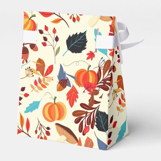 Herfst Patroon Gift Box Bedankdoosjes (Achterkant)