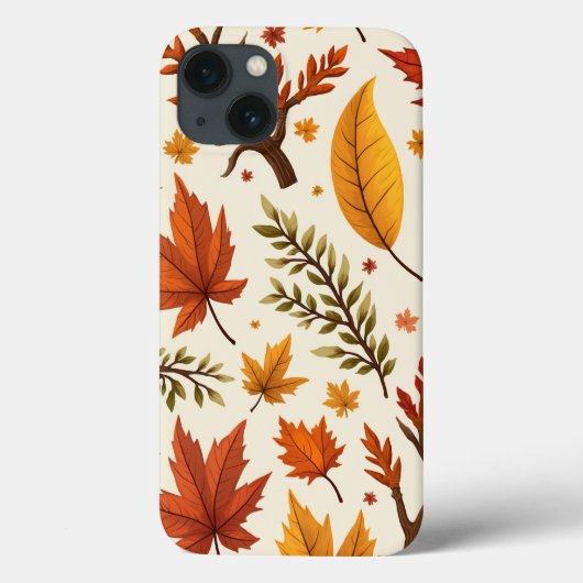 Herfst Patroon iPhone Case (Achterkant)