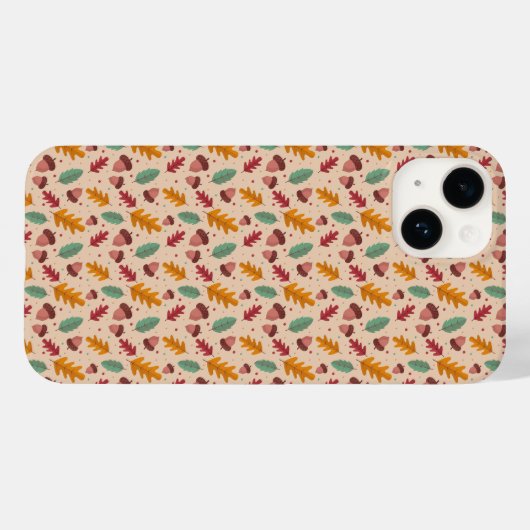 Herfst Patroon Leaf iPhone Case (Achterkant (horizontaal))