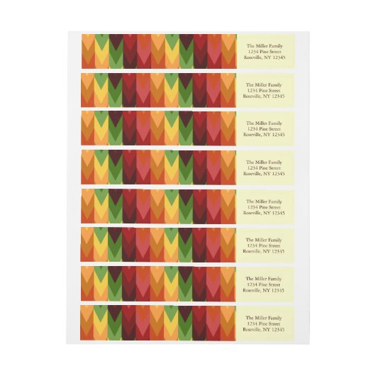 Herfst Patroon NR. 1: Retouradreslabels (Vel)