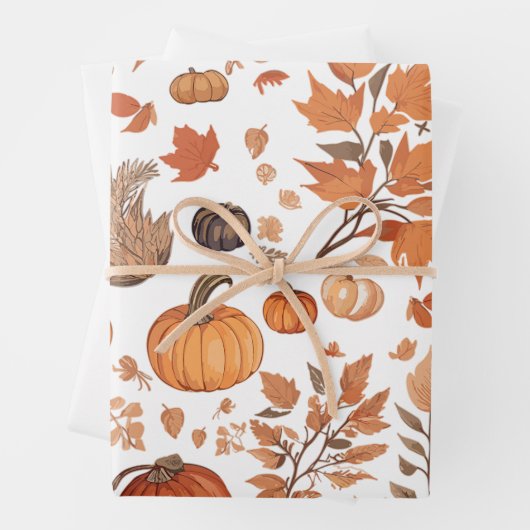 Herfst patroonontwerp inpakpapier vel (In situ)