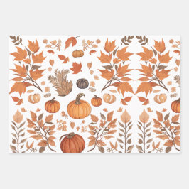 Herfst patroonontwerp inpakpapier vel