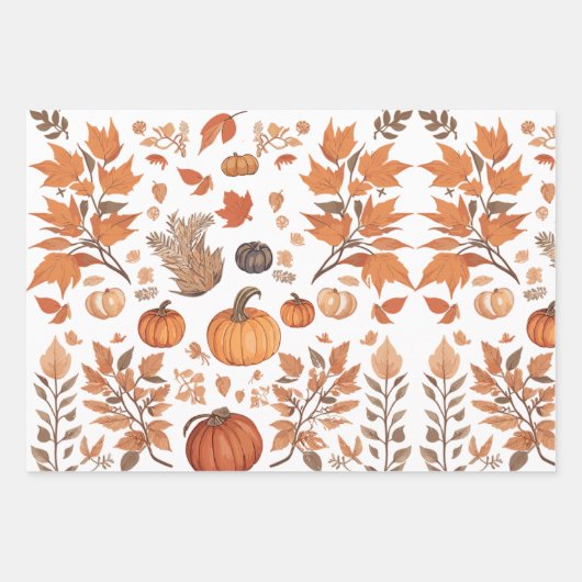 Herfst patroonontwerp inpakpapier vel (Voorkant)