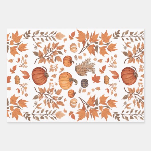 Herfst patroonontwerp inpakpapier vel (Voorkant 2)