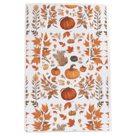 Herfst patroonontwerp medium cadeauzakje
