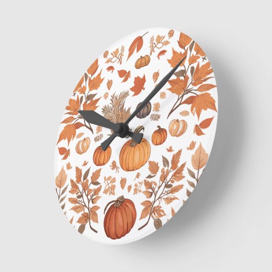 Herfst patroonontwerp ronde klok (Hoek)
