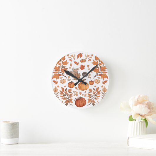 Herfst patroonontwerp ronde klok (Huis)