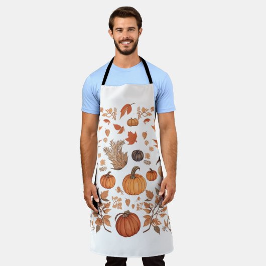 Herfst patroonontwerp schort (Gedragen)