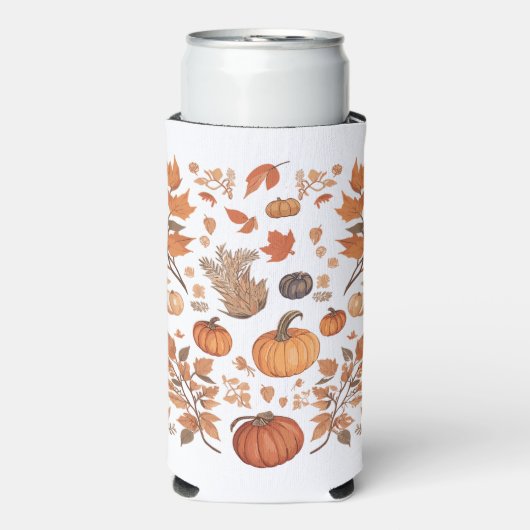 Herfst patroonontwerp seltzer blikjeskoeler (Seltzer Voorkant)