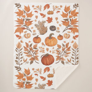 Herfst patroonontwerp sherpa deken