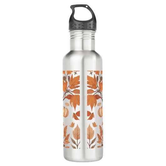 Herfst patroonontwerp waterfles  (Achterkant)