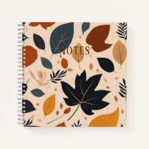 Herfst Pattern Autumn Maple Leaf Notitieboek