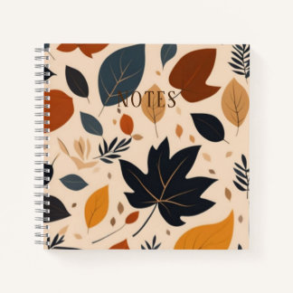Herfst Pattern Autumn Maple Leaf Notitieboek