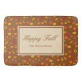 Herfst Pattern Family Achternaam Brown Badmat (Voorkant)