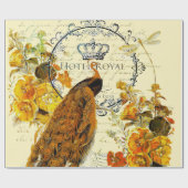 Herfst pauw cadeaupapier (Vlak)