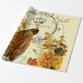 Herfst pauw cadeaupapier (Uitgerold)