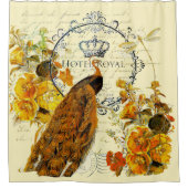 Herfst pauw douchegordijn (Voorkant)