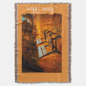 Herfst Peaceful Park Bench Throw Blanket Deken (Voorkant Verticaal)