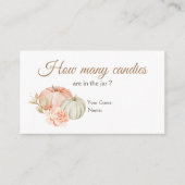 Herfst Peach Green pomkin hoeveel Snoepjes Informatiekaartje (Voorkant)