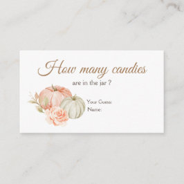 Herfst Peach Green pomkin hoeveel Snoepjes Informatiekaartje