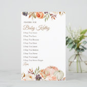 Herfst Peach Pumpkin Love Prayers for Baby (Staand voorkant)