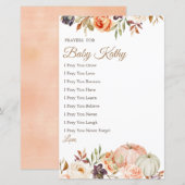 Herfst Peach Pumpkin Love Prayers for Baby (Voorkant / Achterkant)