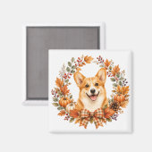 Herfst Pembroke Welsh Corgi Magneet (Voorkant / Achterkant)