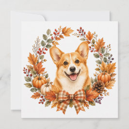 Herfst Pembroke Welsh Corgi Notitiekaartje