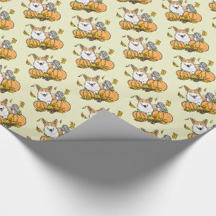 Herfst Pembroke Welsh Corgi (red 1) Pumpkins Cute Cadeaupapier