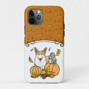 Herfst Pembroke Welsh Corgi (red 1) Pumpkins Cute Case-Mate iPhone Case