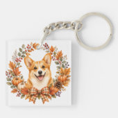 Herfst Pembroke Welsh Corgi Sleutelhanger (Achterkant)
