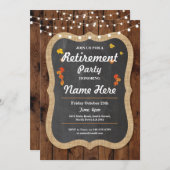 Herfst Pensioenpartij Rustisch in ruste hout Uitno Kaart (Voorkant / Achterkant)