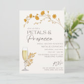 Herfst Petals Prosecco Vrijgezellenfeest Party Kaart (Staand voorkant)