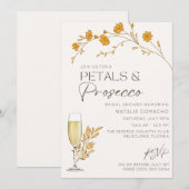 Herfst Petals Prosecco Vrijgezellenfeest Party Kaart (Voorkant / Achterkant)