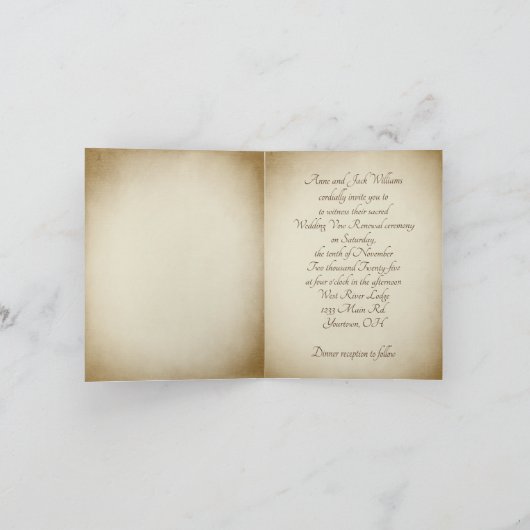 Herfst Pheasant Wedding Vow Renewal (Binnen)