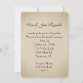 Herfst Pheasant Wedding Vow Renewal Kaart (Achterkant)