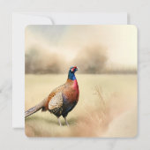 Herfst Pheasant Wedding Vow Renewal Kaart (Achterkant)