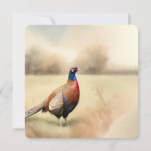 Herfst Pheasant Wedding Vow Renewal Kaart (Achterkant)