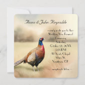 Herfst Pheasant Wedding Vow Renewal Kaart (Voorkant)