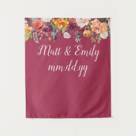 Herfst Photo Booth Prop Bourgondië bruiloft achter Wandkleed