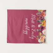 Herfst Photo Booth Prop Bourgondië bruiloft achter Wandkleed (Voorkant (horizontaal))