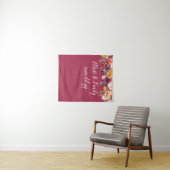 Herfst Photo Booth Prop Bourgondië bruiloft achter Wandkleed (In Situ (horizontaal))