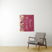 Herfst Photo Booth Prop Bourgondië bruiloft achter Wandkleed (In situ)