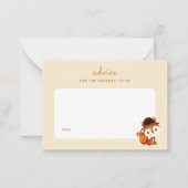 Herfst Picknick Fox Baby shower Ouderschap Advies Notitiekaartje (Voorkant)