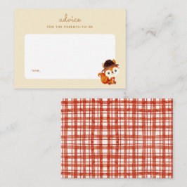 Herfst Picknick Fox Baby shower Ouderschap Advies Notitiekaartje